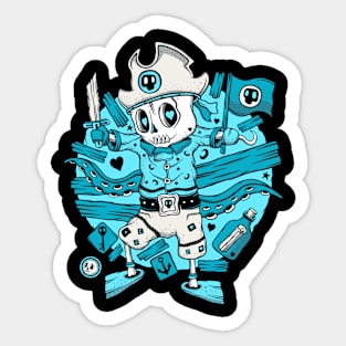 Skeleton The Pirates Crew Sticker